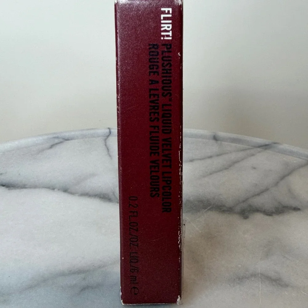 Flirt! Plushious Liquid Velvet Lipcolor 12‎ Red Stiletto 0.2oz New in Box